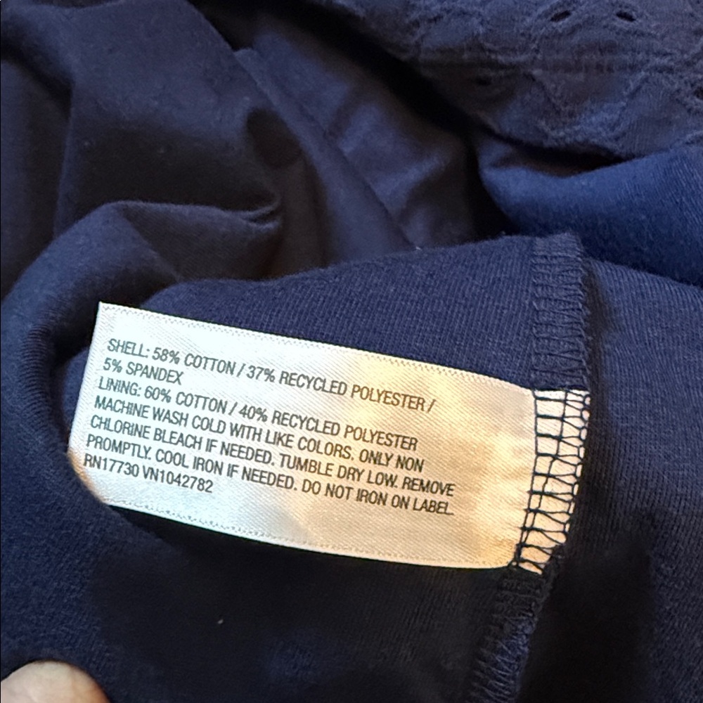 Ava & Viv Dark Blue Eyelet Blouse - Picture 6 of 6